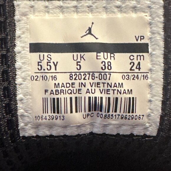 Nike Air Jordan Jumpman Team II GG 820276 007 Black/Pink/Gray Size 5.5Y - Picture 5 of 13